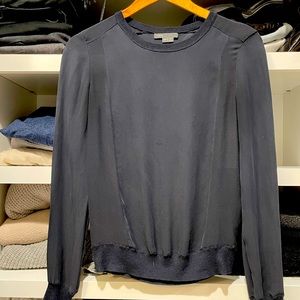 Vince silk paneled top